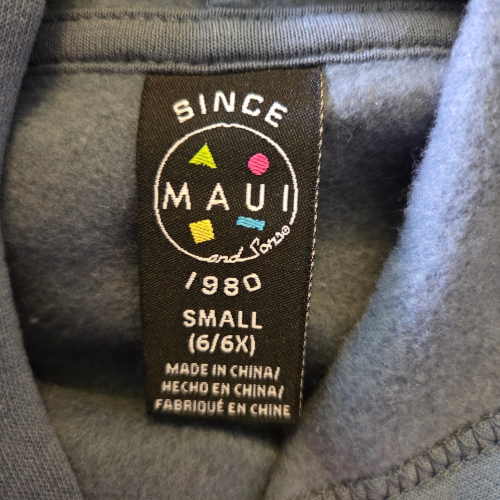Maui and Sons Girls Smoke Blue Fleece Hoodie and Shorts Set Size S 6/6X NWT - Picture 5 of 8